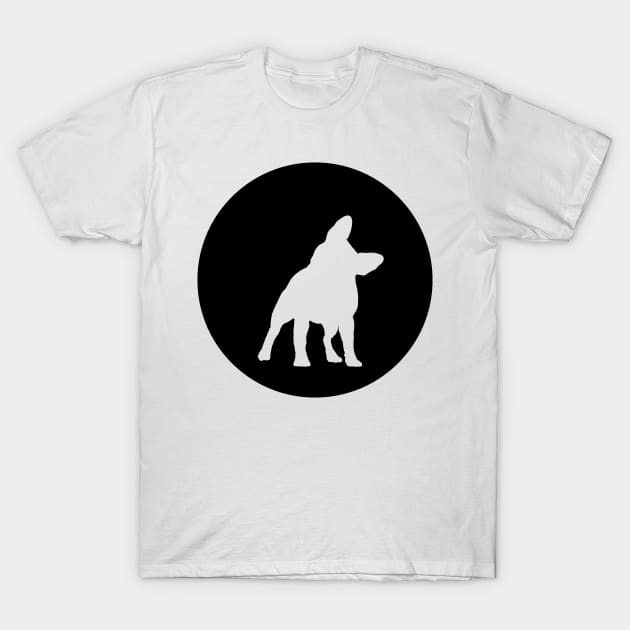 French Bulldog - Silhouette T-Shirt by SophieStockArt